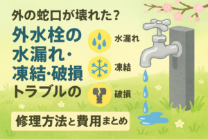 【外の蛇口が壊れた？】外水栓の水漏れ・凍結・破損トラブルの修理方法と費用まとめ