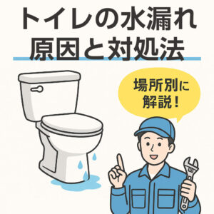 トイレの【水漏れ原因と対処の方法】｜放置するとどうなる？今すぐできる応急処置も解説