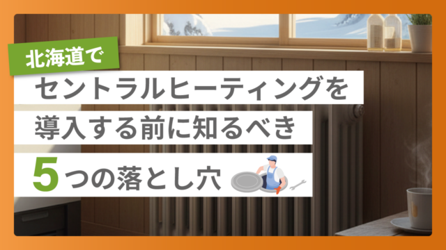 北海道でセントラルヒーティングを 導入する前に知るべき5つの落とし穴