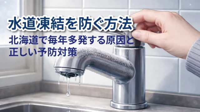 水道凍結を防ぐ方法|北海道で毎年多発する原因と正しい予防対策